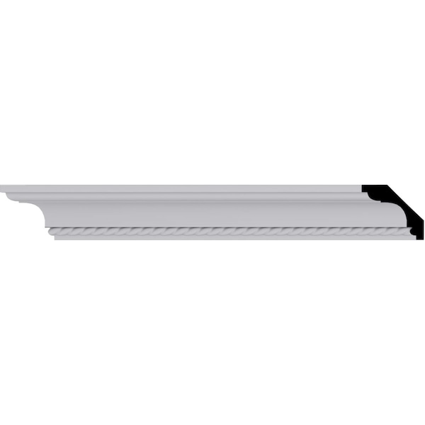 Ekena Millwork 2"H x 2 1/4"P x 3 1/8"F x 94 1/2"L Leandros Rope Crown Moulding MLD02X02X06LN - main